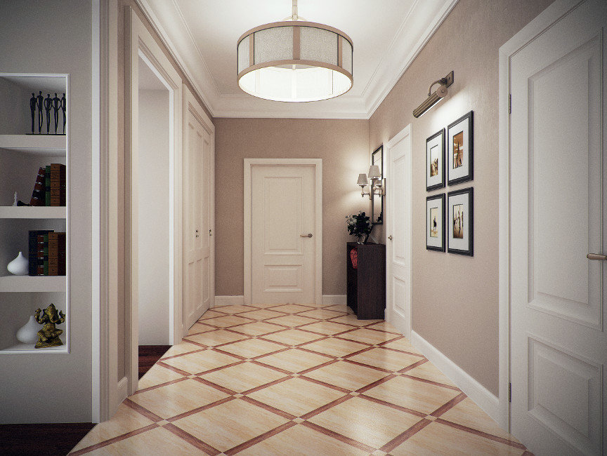 Напольная плитка в коридоре